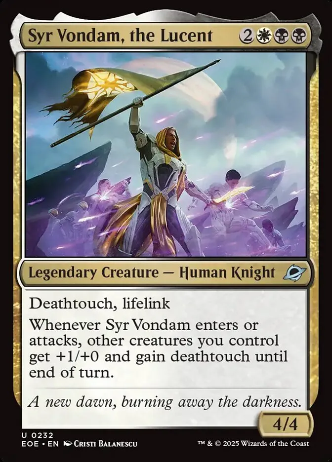 Syr Vondam, the Lucent Front Face