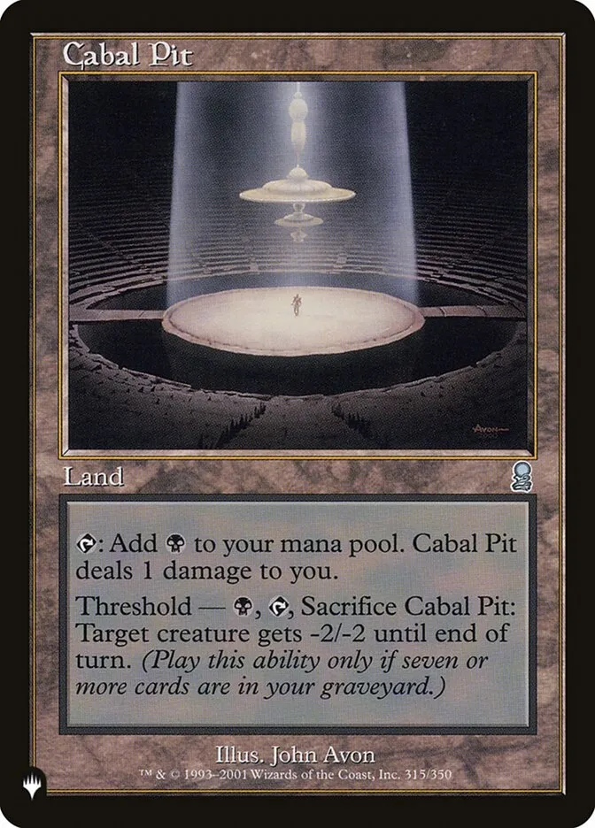 Cabal Pit Front Face
