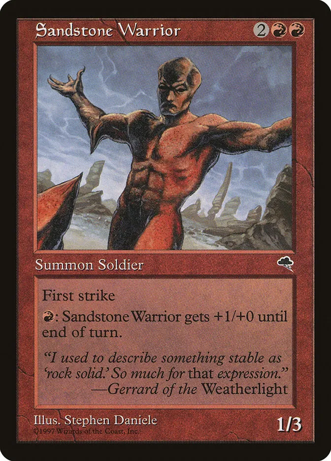 Sandstone Warrior Front Face