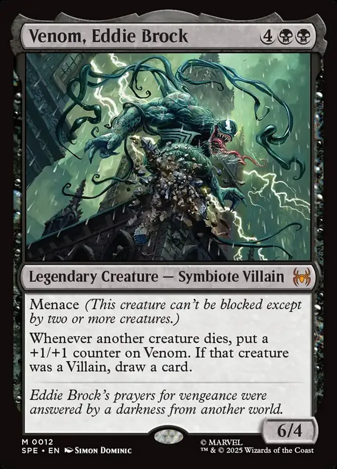 Venom, Eddie Brock Front Face
