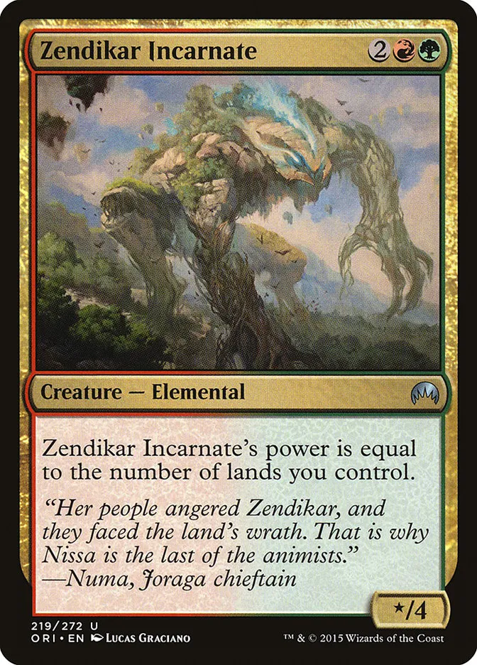 Zendikar Incarnate Front Face