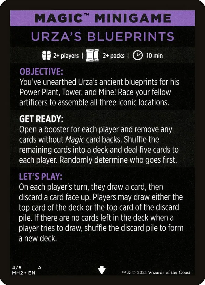 Urza's Blueprints (minigame) // Urza's Blueprints (cont'd)