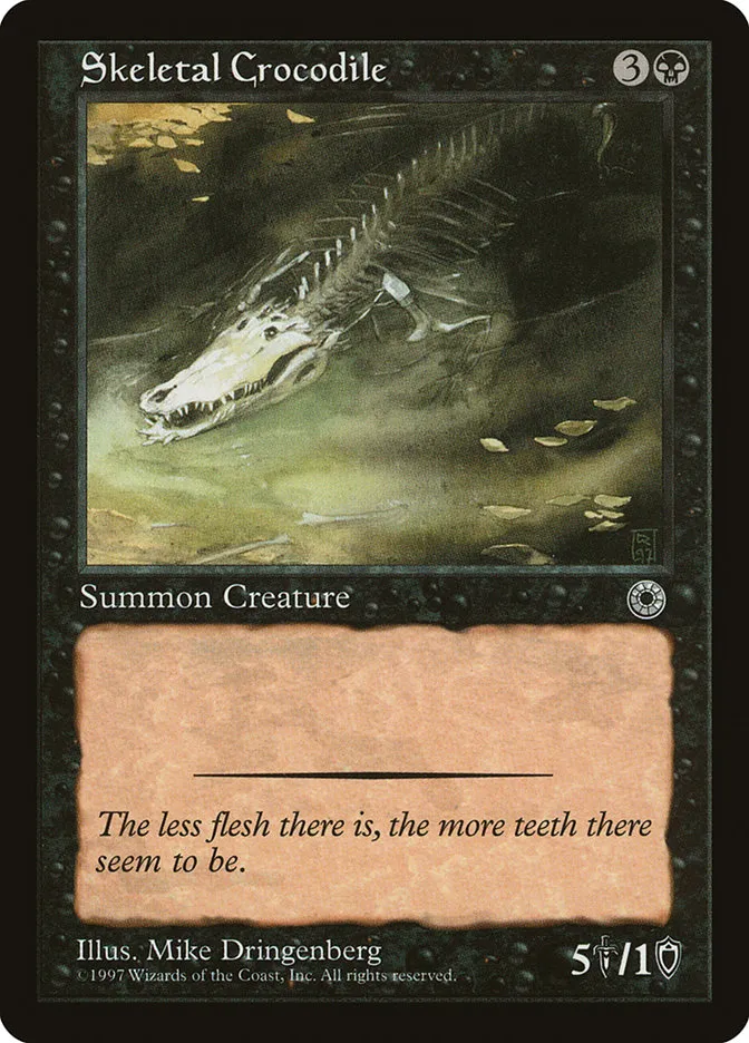 Skeletal Crocodile Front Face