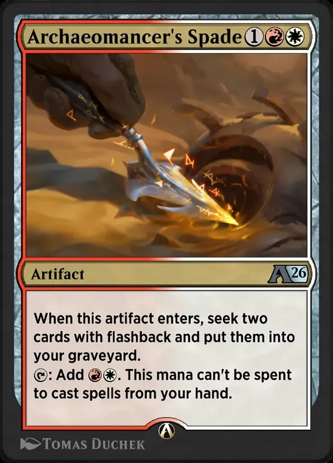 Archaeomancer's Spade Front Face