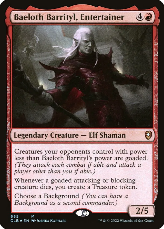 Baeloth Barrityl, Entertainer Front Face