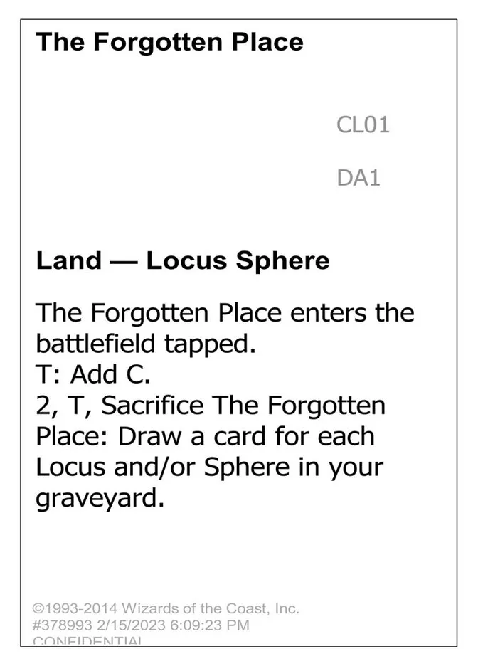 The Forgotten Place Front Face
