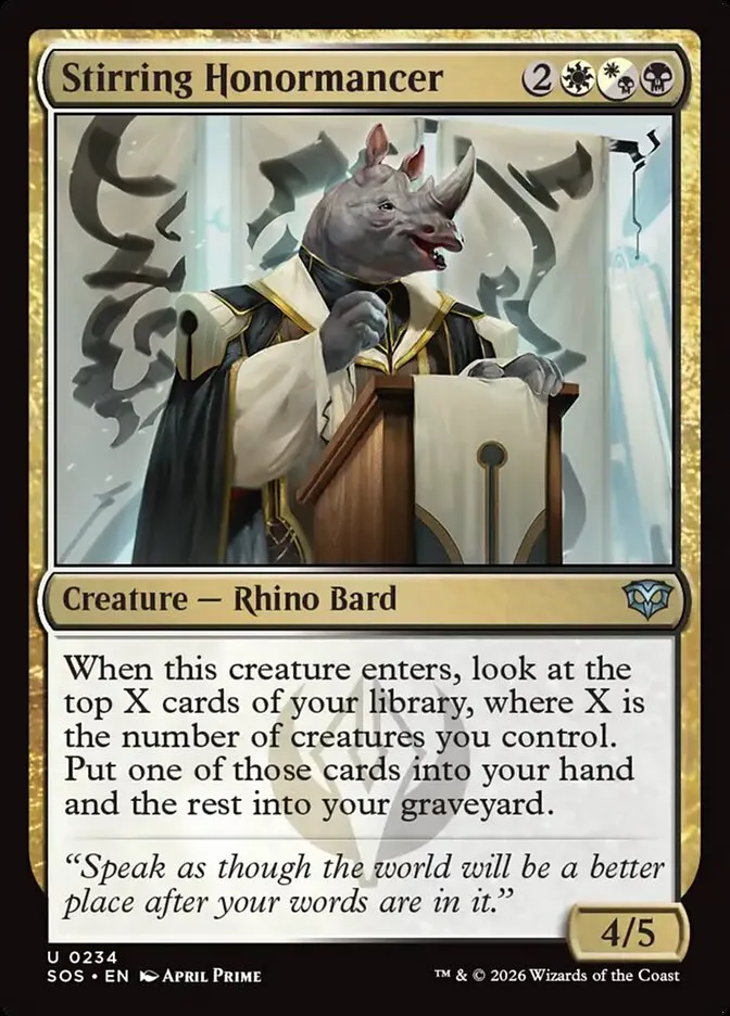 Stirring Honormancer Front Face