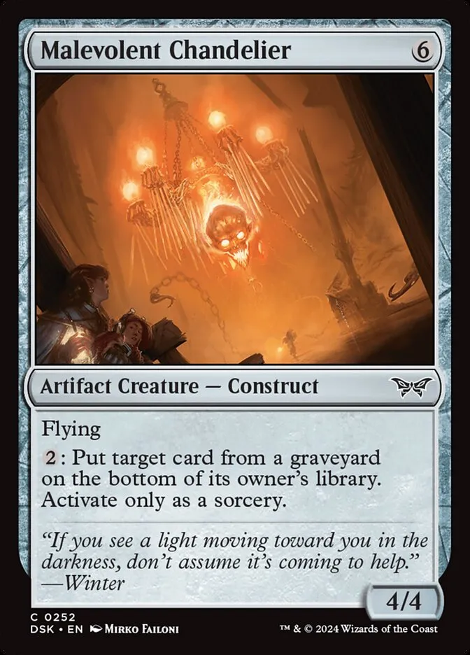 Malevolent Chandelier Front Face