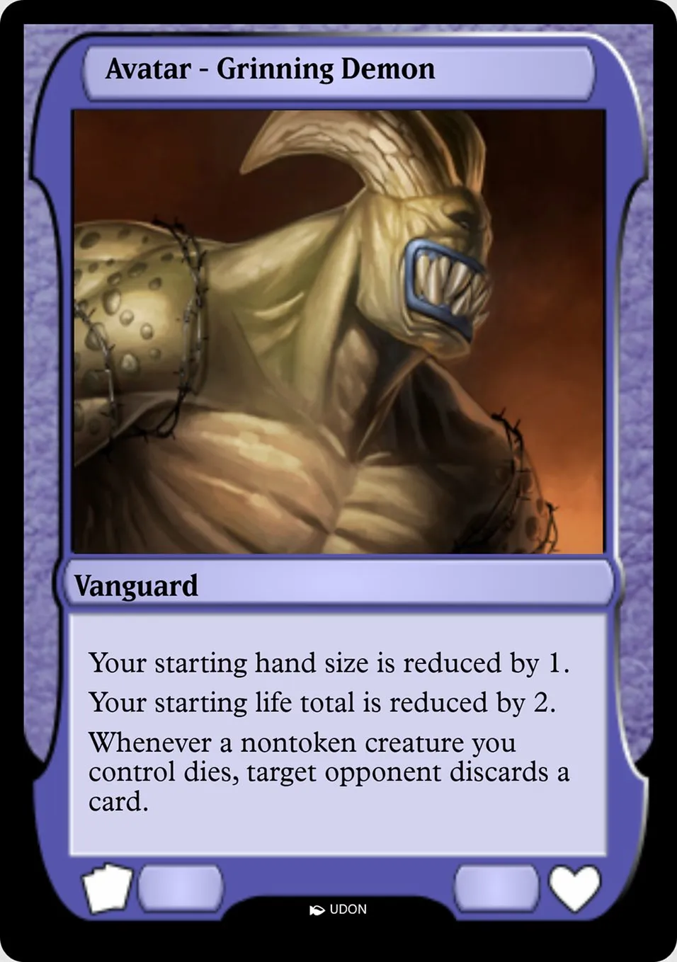 Grinning Demon Avatar Front Face