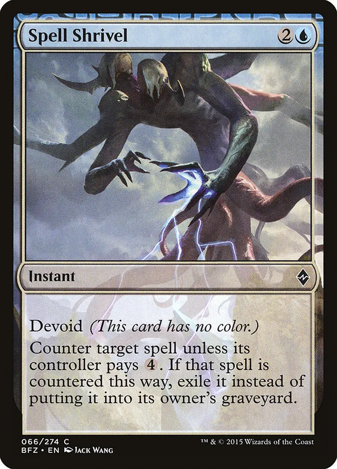 Spell Shrivel Front Face