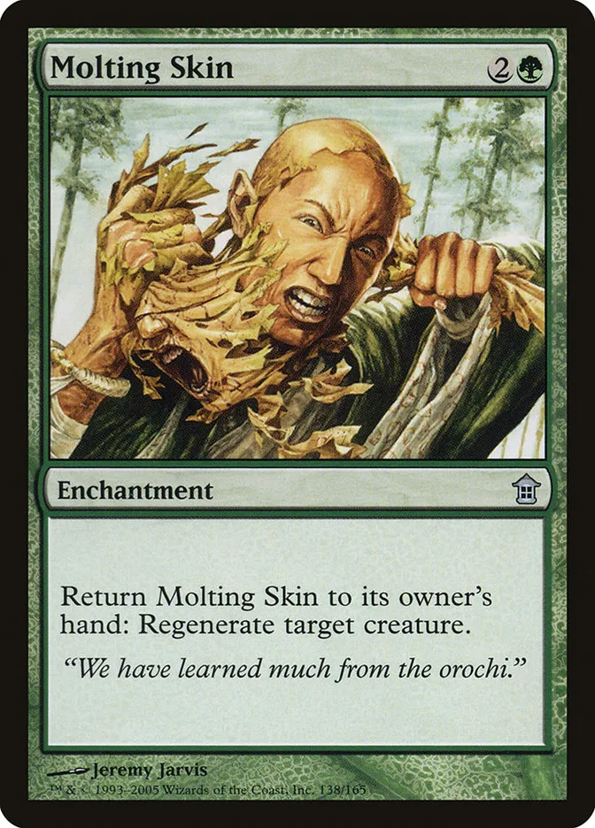 Molting Skin Front Face