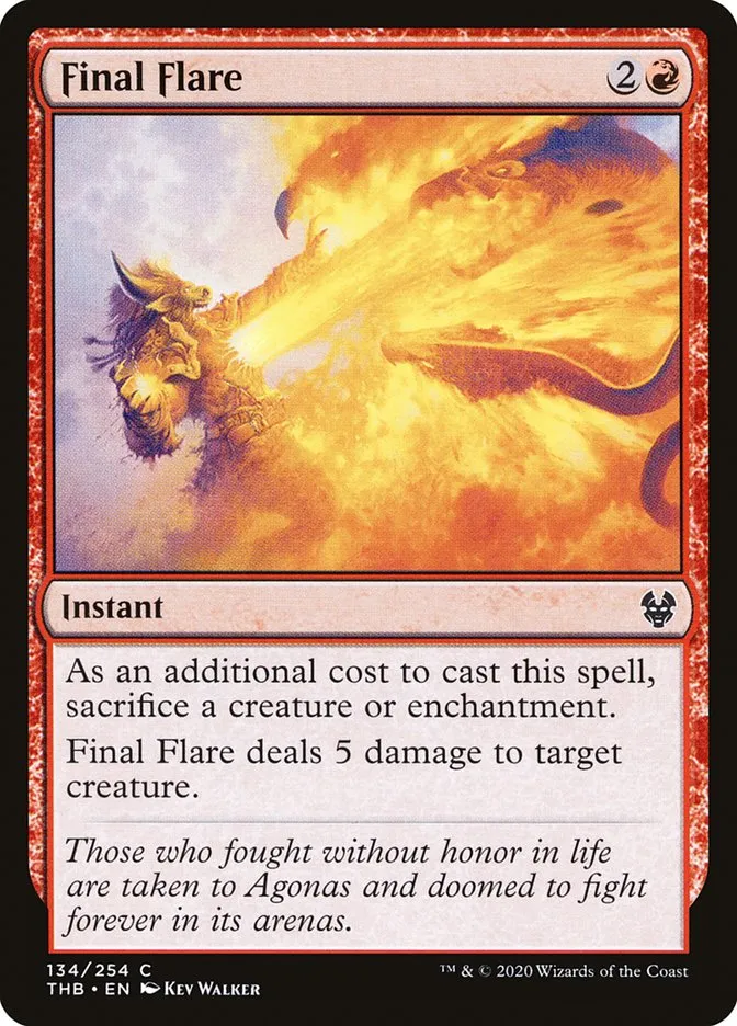 Final Flare Front Face