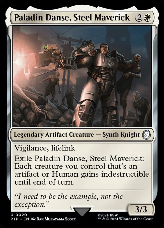 Paladin Danse, Steel Maverick Front Face