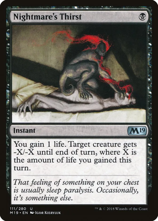Nightmare's Thirst Front Face