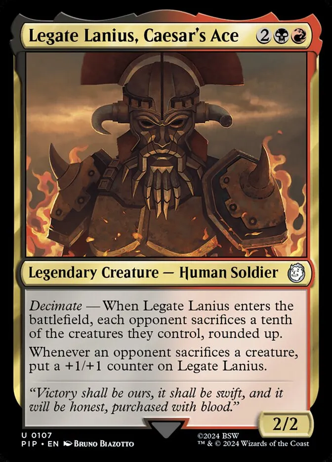 Legate Lanius, Caesar's Ace Front Face
