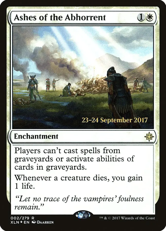 Ashes of the Abhorrent Front Face