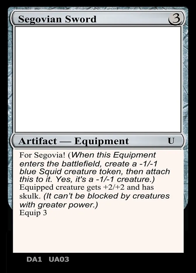 Segovian Sword Front Face