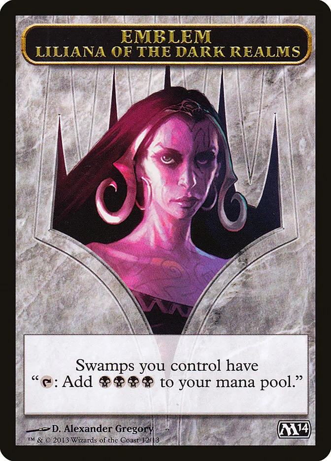 Liliana of the Dark Realms Emblem Front Face