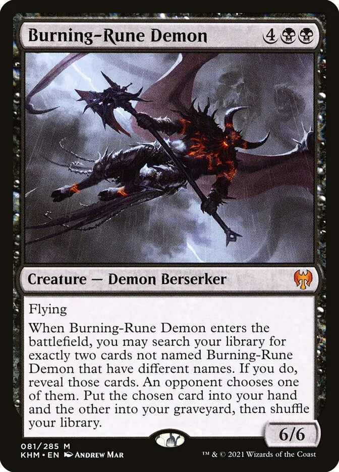 Burning-Rune Demon Front Face