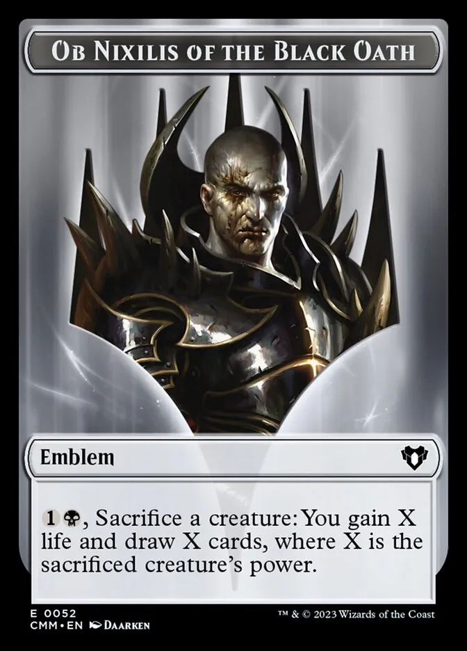 Ob Nixilis of the Black Oath Emblem Front Face