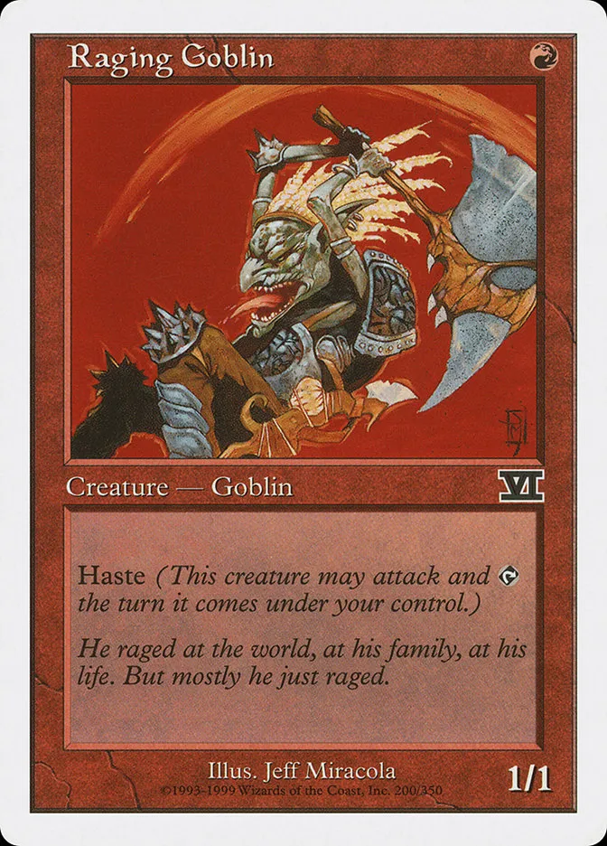 Raging Goblin Front Face