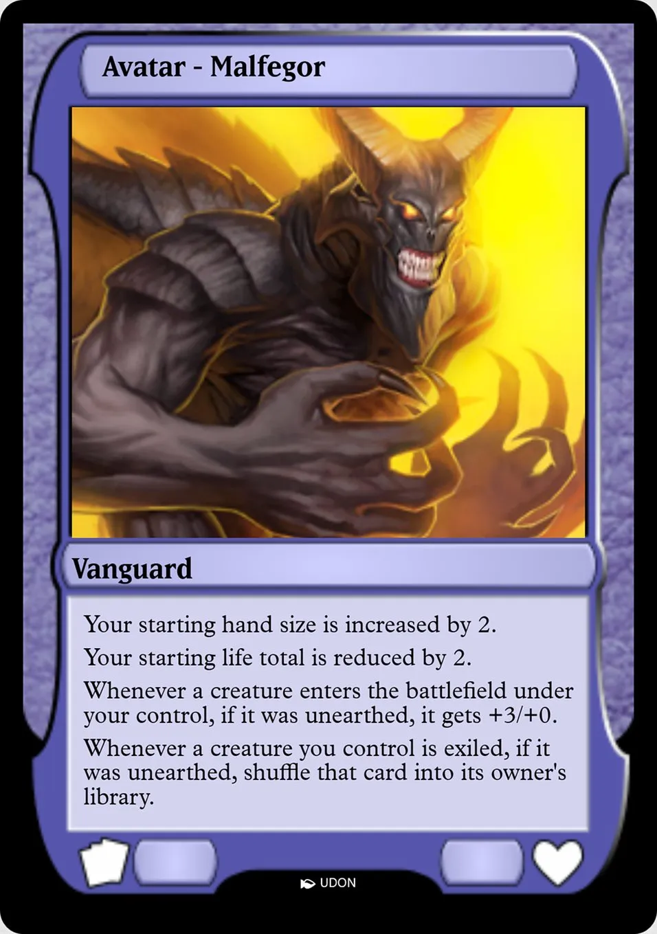 Malfegor Avatar Front Face