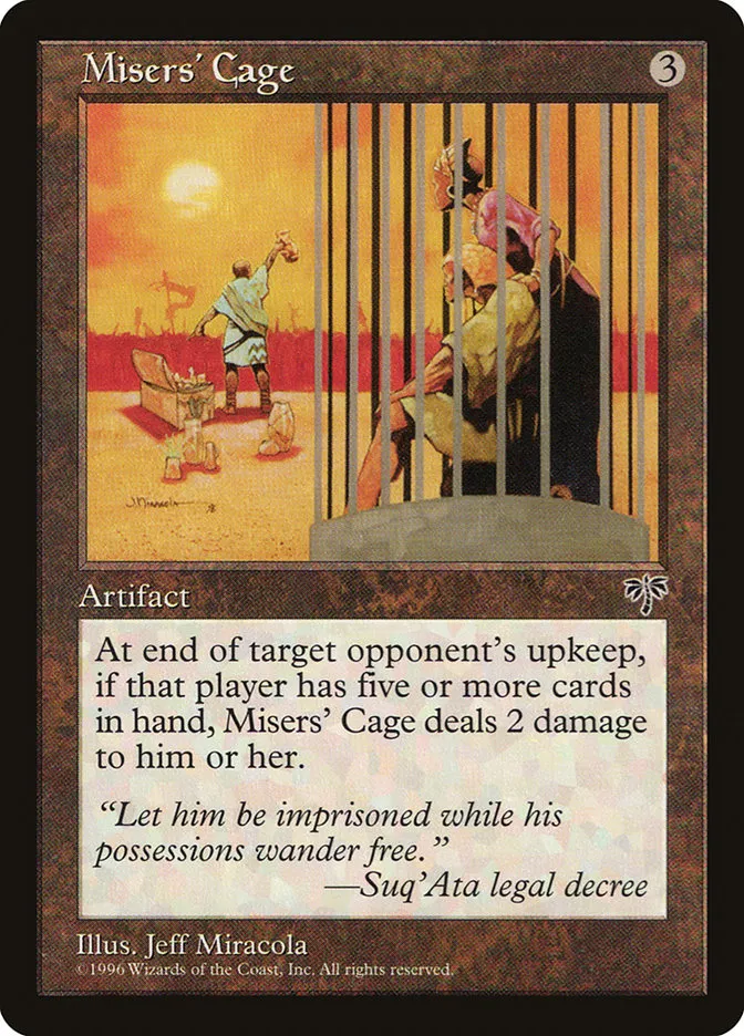 Misers' Cage Front Face