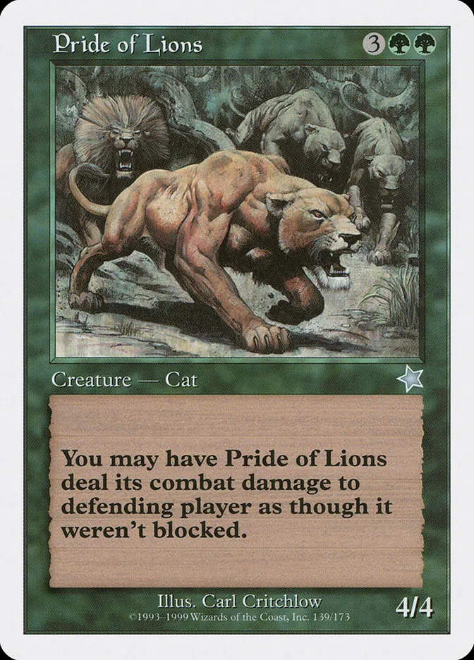 Pride of Lions Front Face