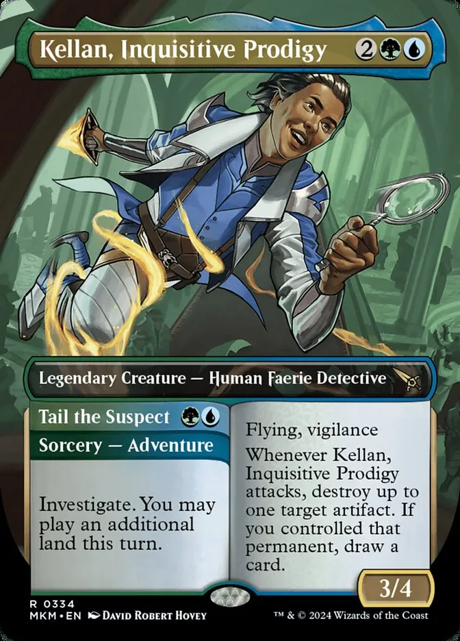 Kellan, Inquisitive Prodigy // Tail the Suspect Front Face