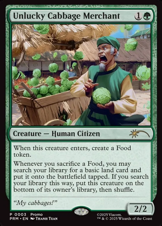 Unlucky Cabbage Merchant Front Face