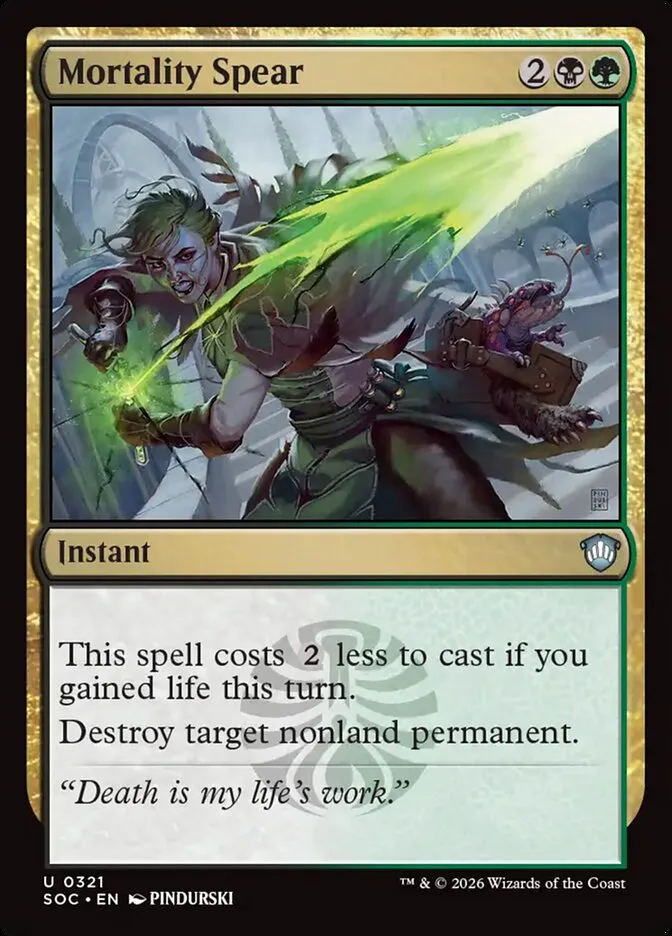 Mortality Spear Front Face