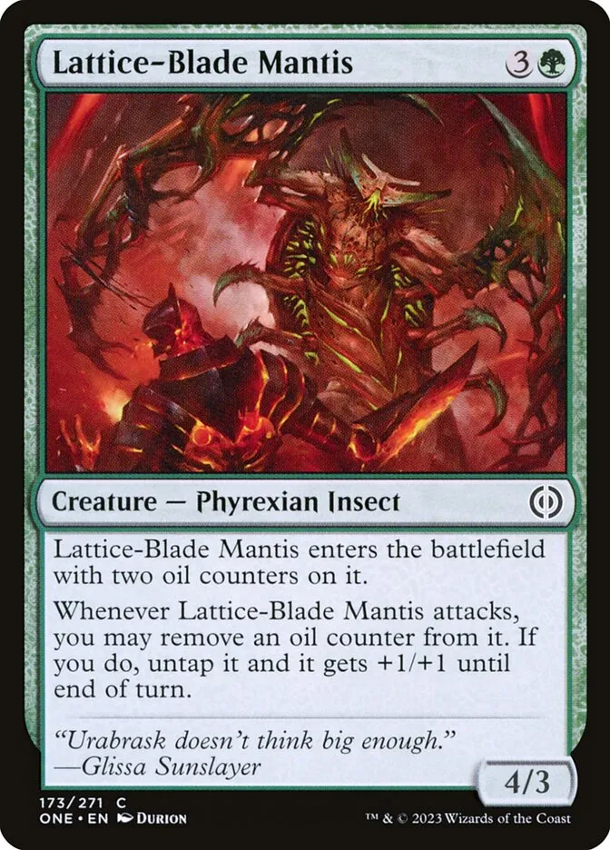 Lattice-Blade Mantis Front Face