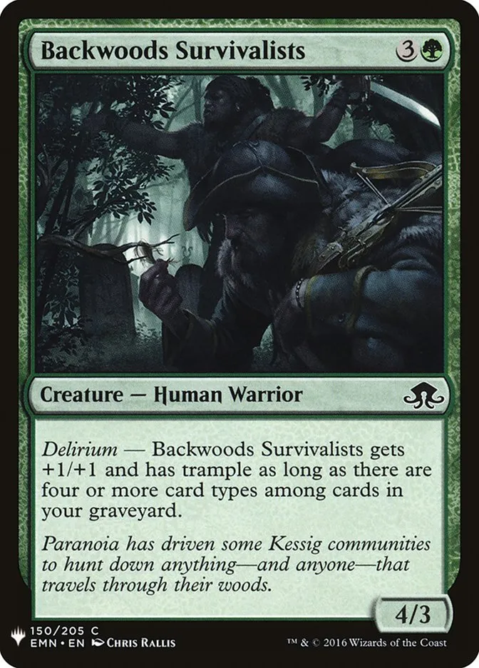 Backwoods Survivalists Front Face
