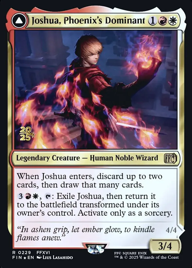 Joshua, Phoenix's Dominant // Phoenix, Warden of Fire Front Face