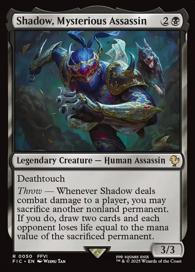 Shadow, Mysterious Assassin Front Face