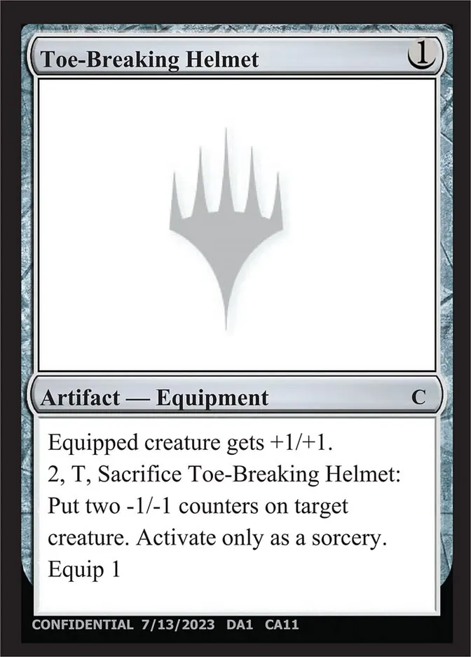 Toe-Breaking Helmet Front Face