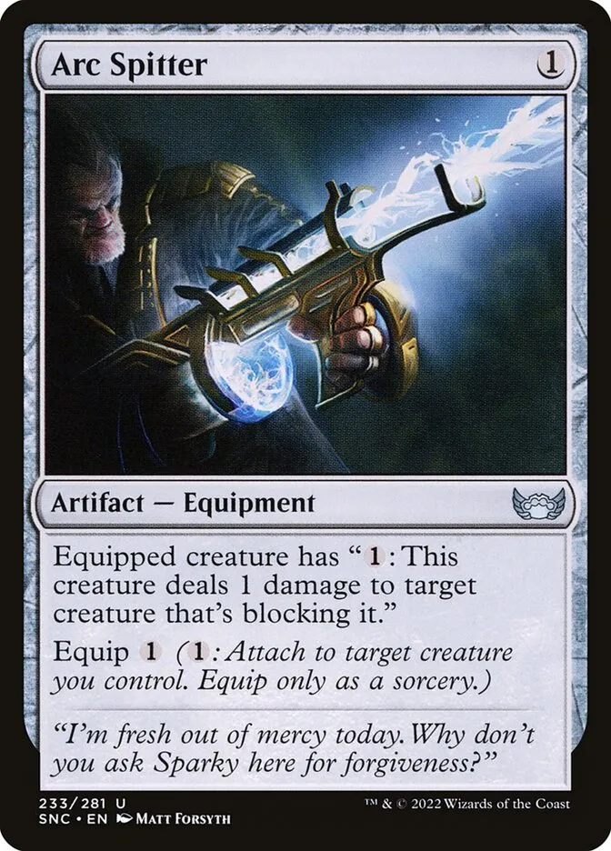 Arc Spitter Front Face