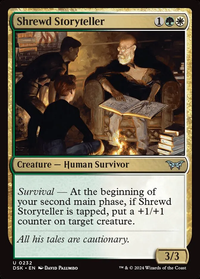 Shrewd Storyteller Front Face