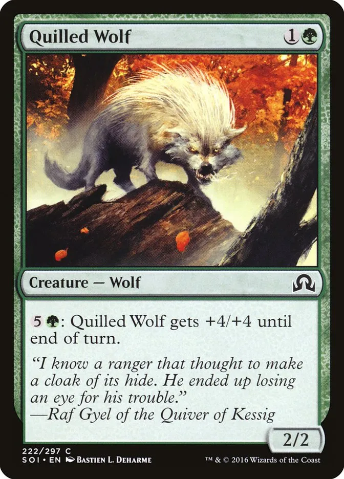 Quilled Wolf Front Face