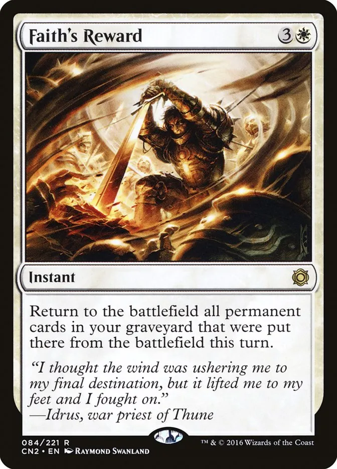Faith's Reward Front Face