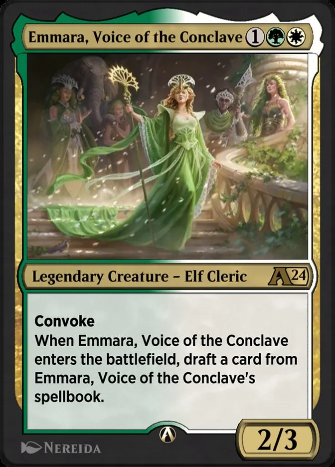 Emmara, Voice of the Conclave Front Face