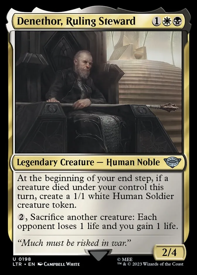 Denethor, Ruling Steward Front Face