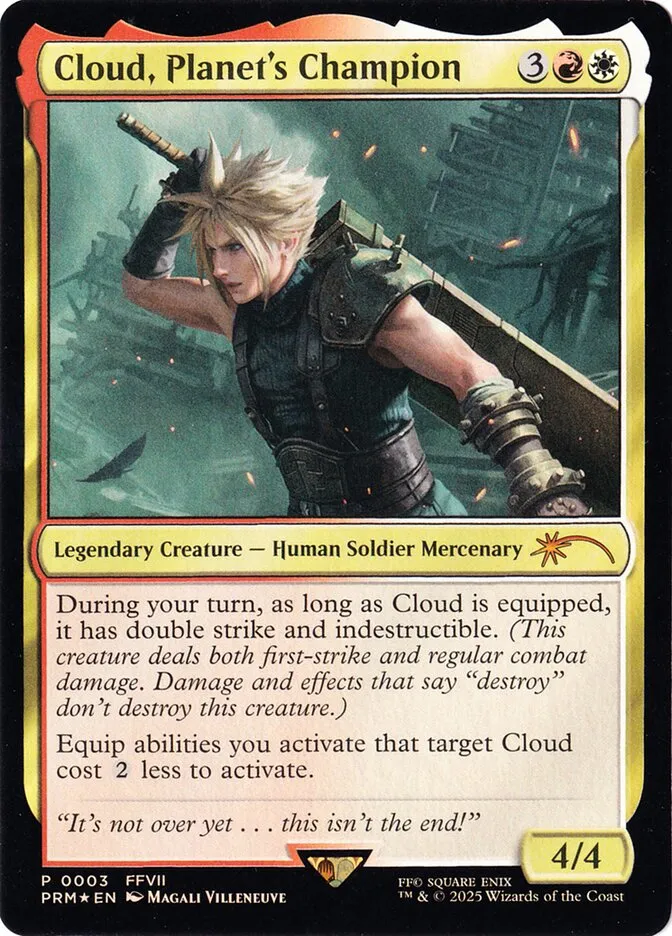 Cloud, Planet's Champion Front Face