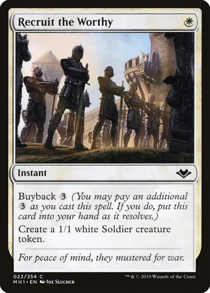 Recruit the Worthy Front Face