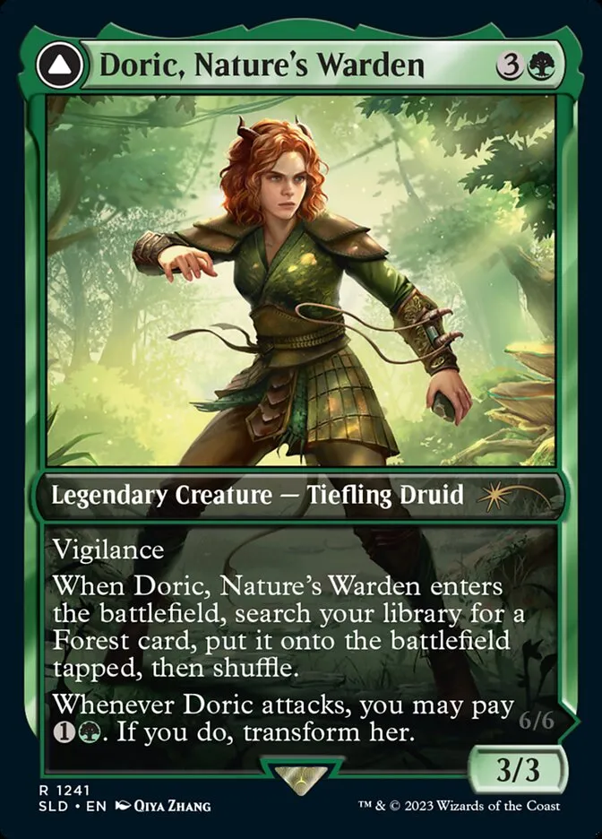 Casal, Lurkwood Pathfinder // Casal, Pathbreaker Owlbear Front Face