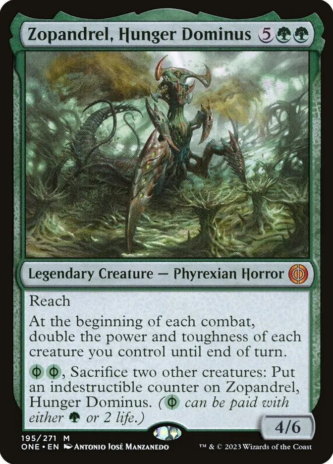 Zopandrel, Hunger Dominus Front Face