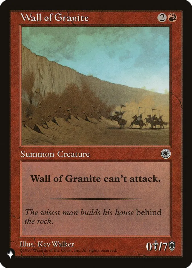 Wall of Granite Front Face