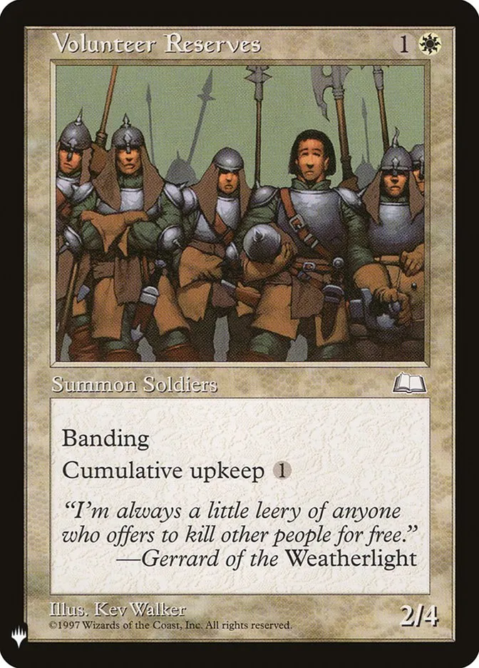 Volunteer Reserves Front Face