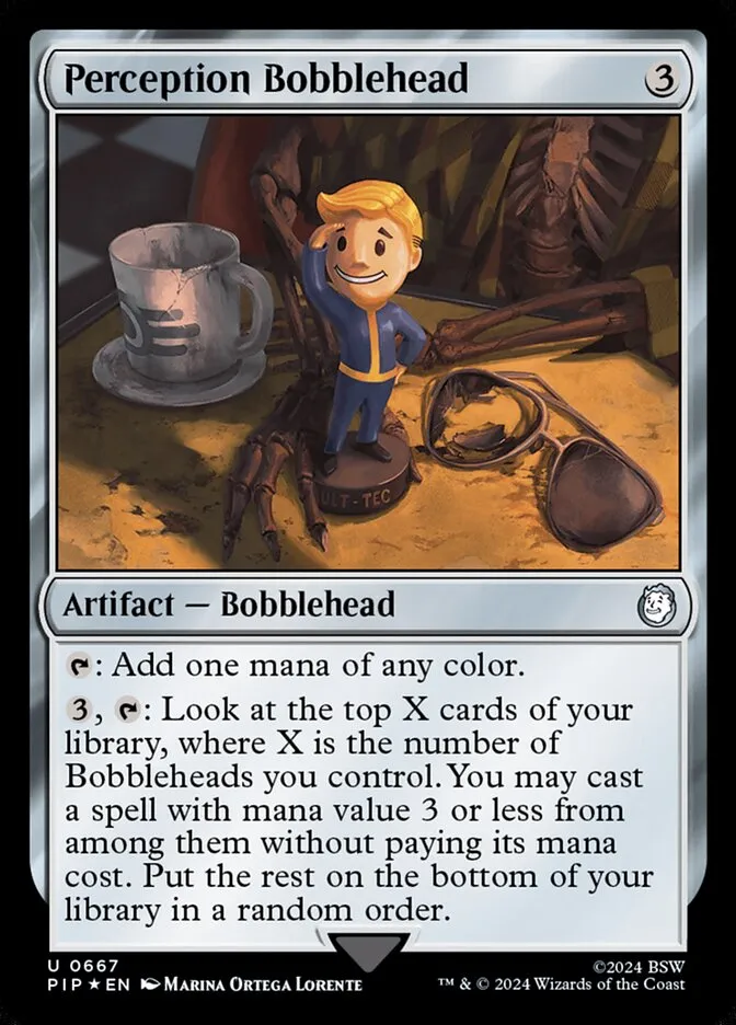 Perception Bobblehead Front Face