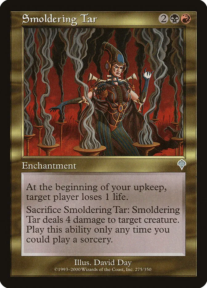 Smoldering Tar Front Face
